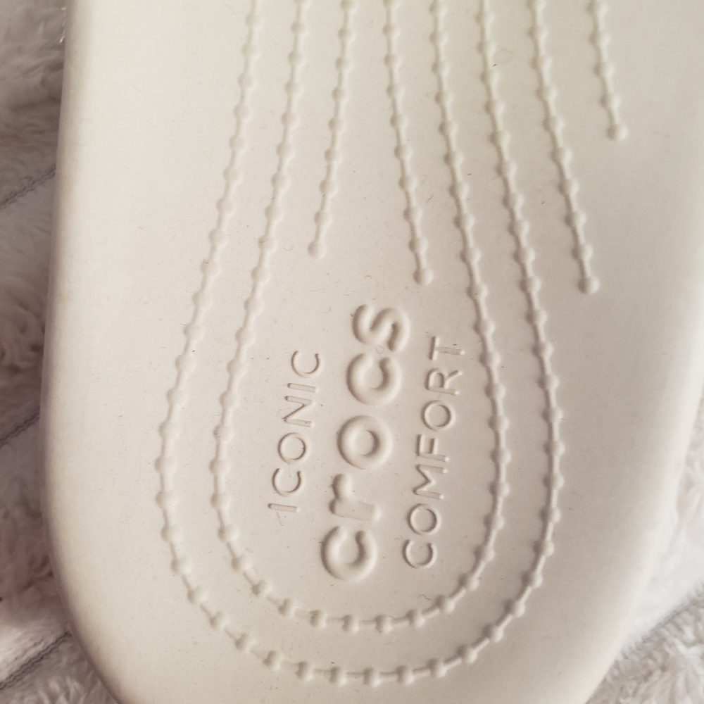 Crocs Unisex Iconic Comfort Creme Slide Sandals W10 M8 - Picture 6 of 7